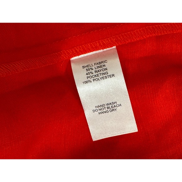 Emily McCarthy Day Rob Linen Wrap‎ Dress Women M NWT Short Sleeve Pockets Tie - Picture 7 of 13